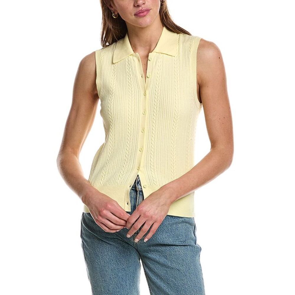 Design History Womens  Knit Tank Top, Yellow